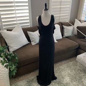 Long black jersey dress